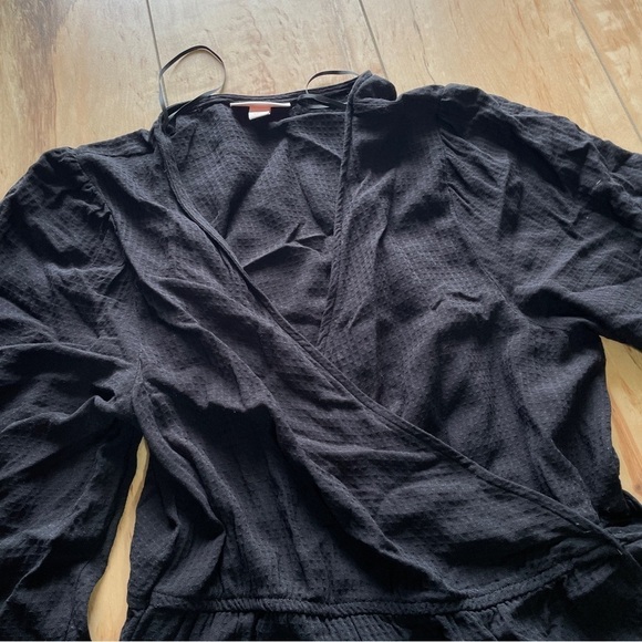 Knox Rose long sleeve tiered wrap dress, women’s size medium, black - Picture 3 of 7